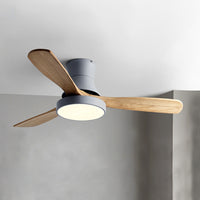 WOMO 3 Wood Blade Hugger Ceiling Fan Lamp-WM5120