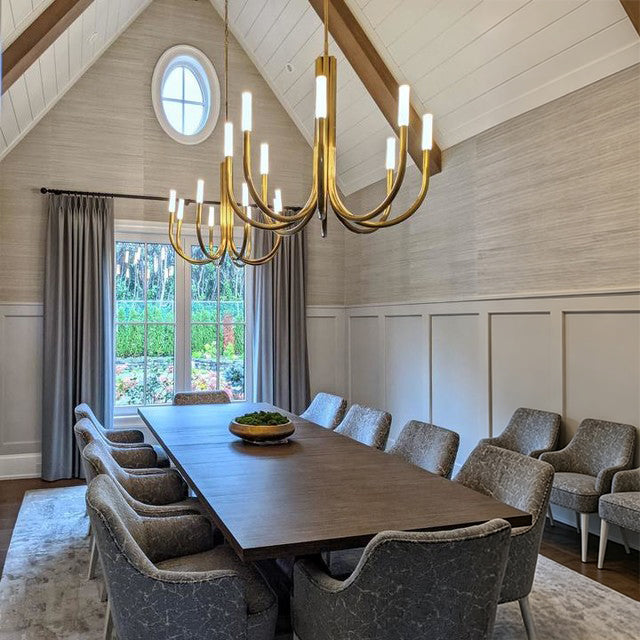 WOMO Candlestick Swoop Arm Chandelier - Rousseau