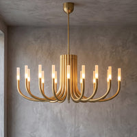 WOMO Candlestick Swoop Arm Chandelier - Rousseau
