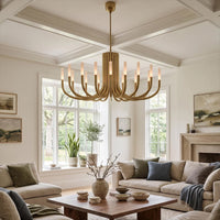 WOMO Candlestick Swoop Arm Chandelier - Rousseau
