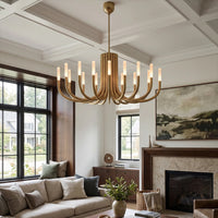 WOMO Candlestick Swoop Arm Chandelier - Rousseau