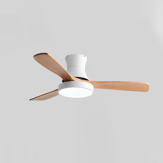 WOMO 3 Wood Blade Hugger Ceiling Fan Lamp-WM5120