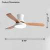 WOMO 3 Wood Blade Hugger Ceiling Fan Lamp-WM5120 thumbnail