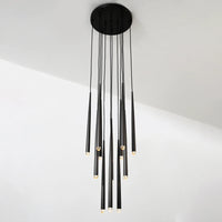 WOMO Pin Cascading Round Chandelier - Aquitaine