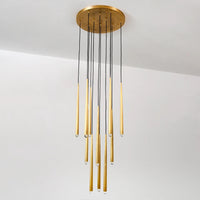 WOMO Pin Cascading Round Chandelier - Aquitaine