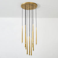 WOMO Pin Cascading Round Chandelier - Aquitaine