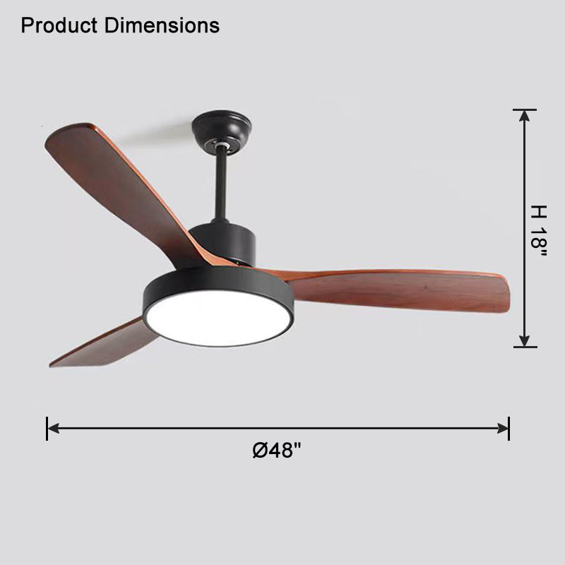 WOMO 3 Blade Modern Ceiling Fan Lamp-WM5123