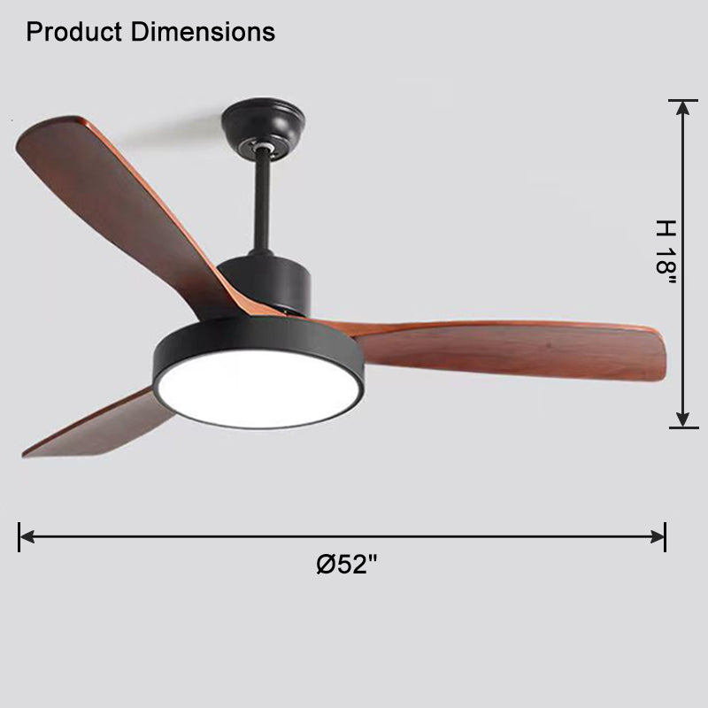 WOMO 3 Blade Modern Ceiling Fan Lamp-WM5123