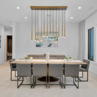 WOMO Pin Linear Chandelier - Aquitaine
