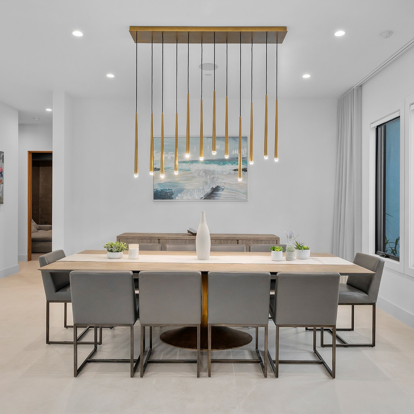 WOMO Pin Linear Chandelier - Aquitaine