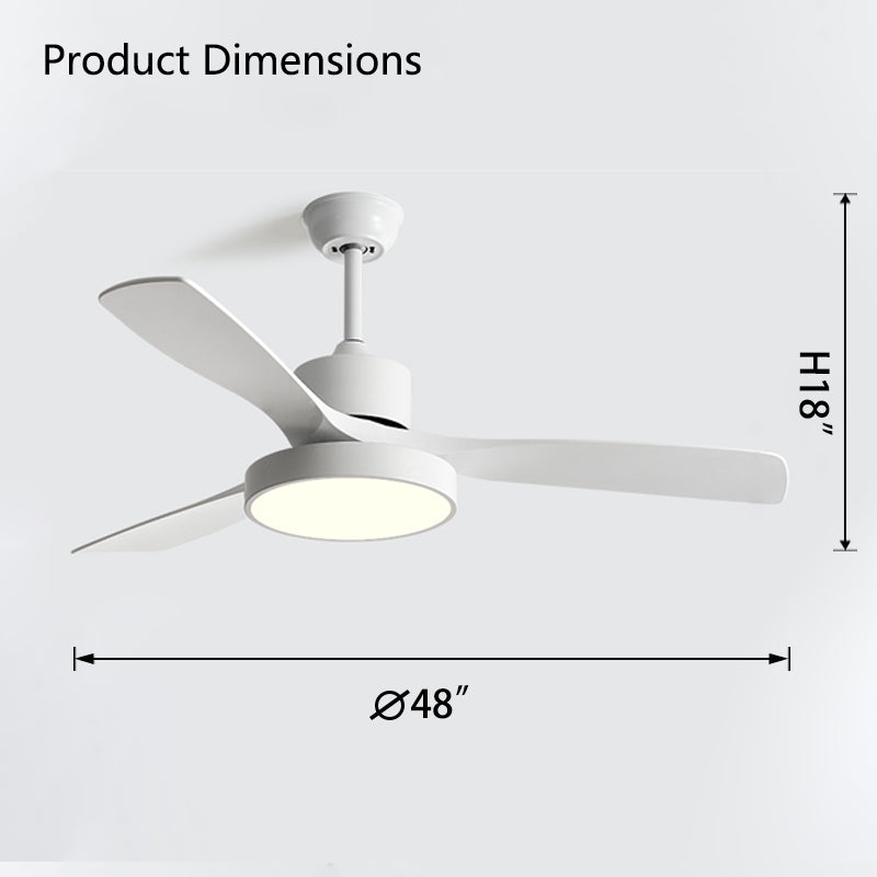 WOMO 3 Blade Modern Ceiling Fan Lamp-WM5123