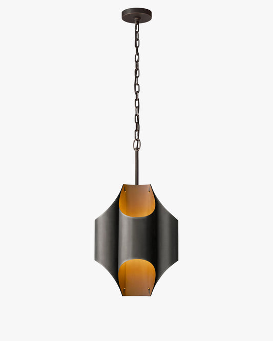 WOMO 15 Inch Mid Century Modern Brass Chandelier - Cathedral
