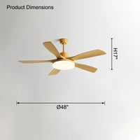 WOMO Scandi 5 Blade Ceiling Fan Lamp-WM5125