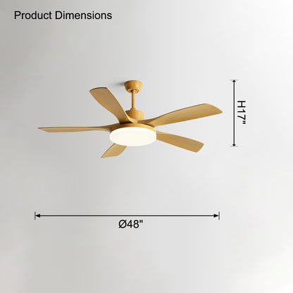 WOMO Scandi 5 Blade Ceiling Fan Lamp-WM5125