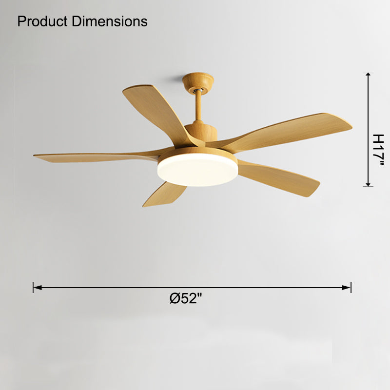 WOMO Scandi 5 Blade Ceiling Fan Lamp-WM5125