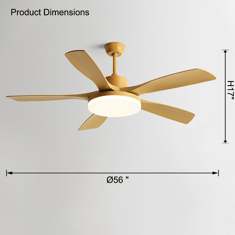 WOMO Scandi 5 Blade Ceiling Fan Lamp-WM5125