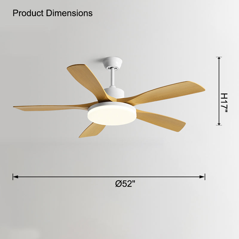 WOMO Scandi 5 Blade Ceiling Fan Lamp-WM5125