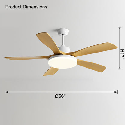 WOMO Scandi 5 Blade Ceiling Fan Lamp-WM5125