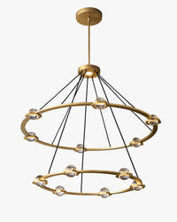 WOMO Globe Crystal Tiered Ring Chandelier - Eclatant
