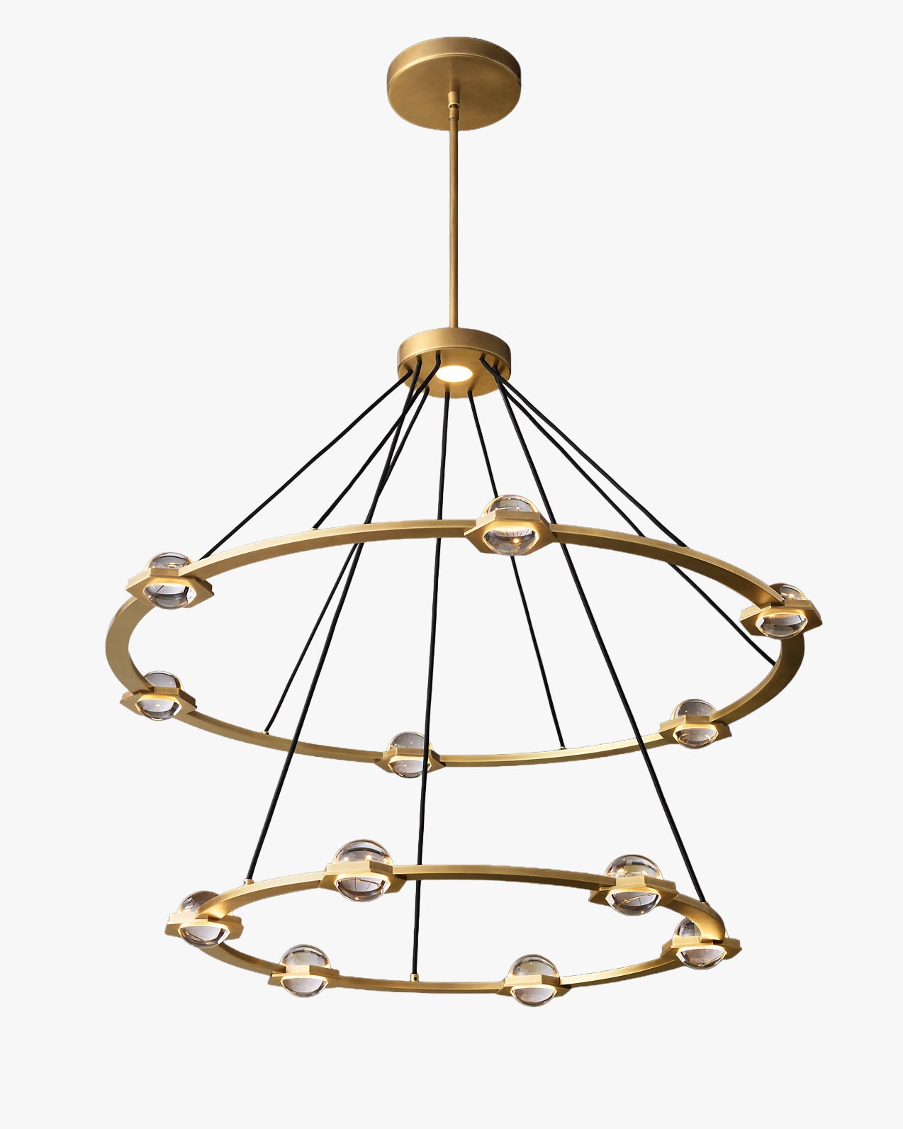 WOMO Globe Crystal Tiered Ring Chandelier - Eclatant