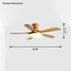 WOMO 5 Blade Modern Ceiling Fan Lamp-WM5126 thumbnail