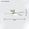 WOMO 5 Blade Modern Ceiling Fan Lamp-WM5126 thumbnail