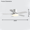 WOMO 5 Blade Modern Ceiling Fan Lamp-WM5126 thumbnail