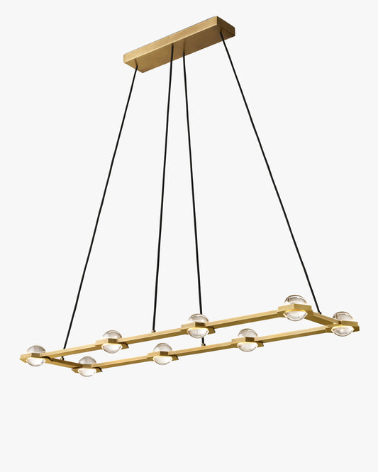WOMO Globe Crystal Rectangular Chandelier - Eclatant