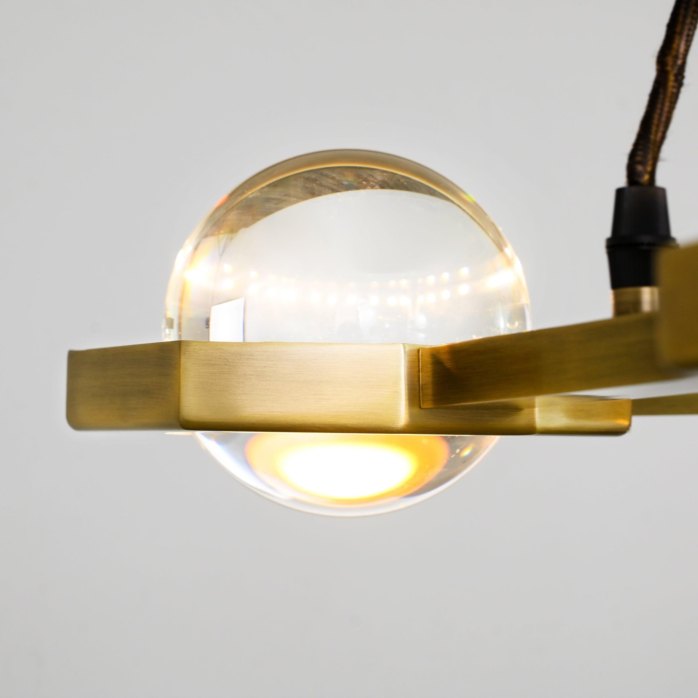 WOMO Globe Crystal Rectangular Chandelier - Eclatant