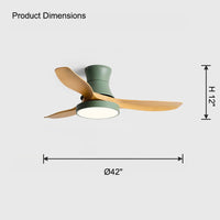 WOMO Flush Mount Ceiling Fan Lamp-WM5128