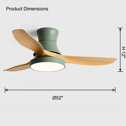 WOMO Flush Mount Ceiling Fan Lamp-WM5128