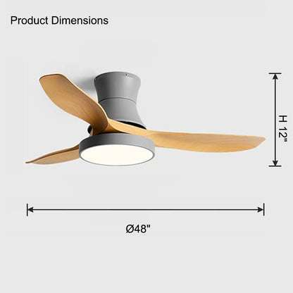 WOMO Flush Mount Ceiling Fan Lamp-WM5128