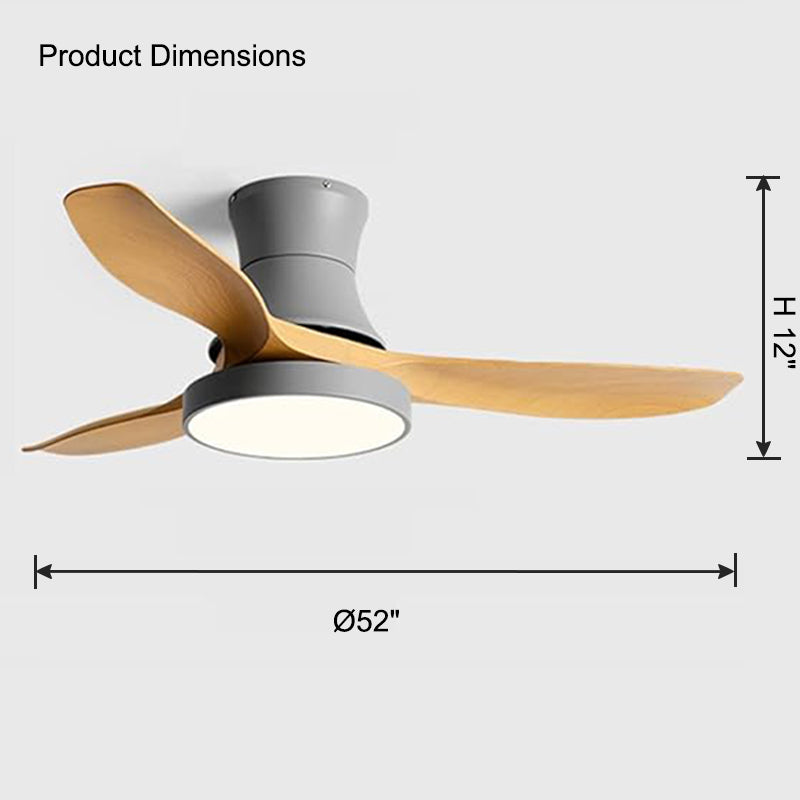 WOMO Flush Mount Ceiling Fan Lamp-WM5128