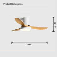 WOMO Flush Mount Ceiling Fan Lamp-WM5128