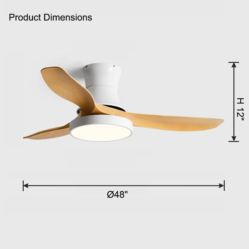 WOMO Flush Mount Ceiling Fan Lamp-WM5128