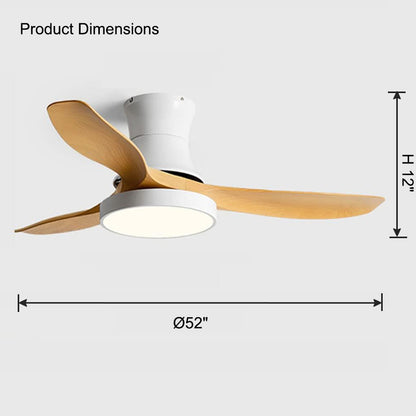 WOMO Flush Mount Ceiling Fan Lamp-WM5128