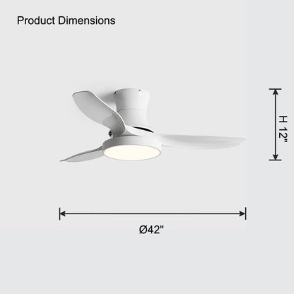 WOMO Flush Mount Ceiling Fan Lamp-WM5128