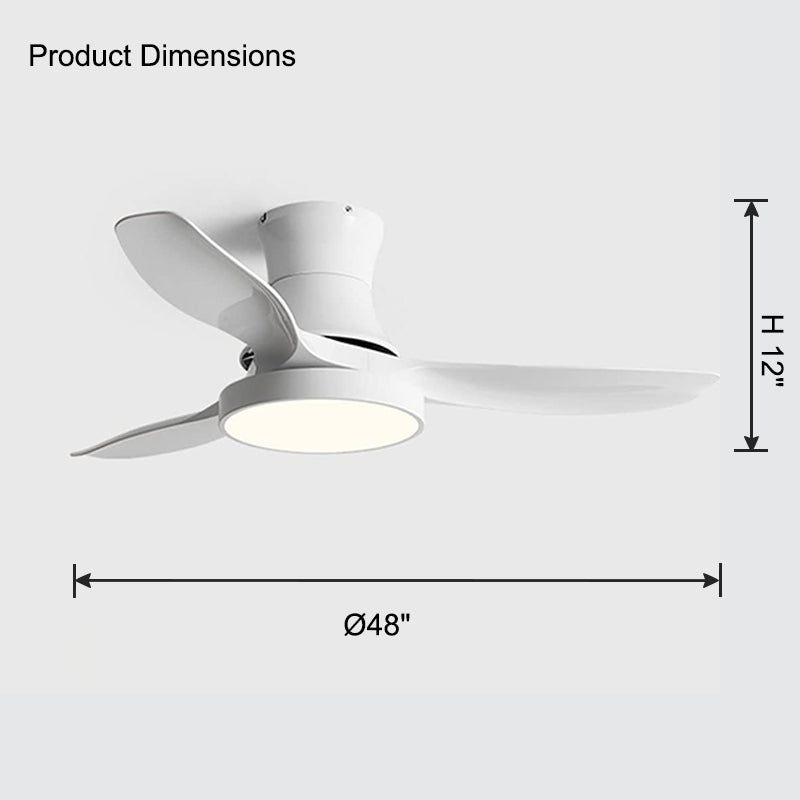 WOMO Flush Mount Ceiling Fan Lamp-WM5128