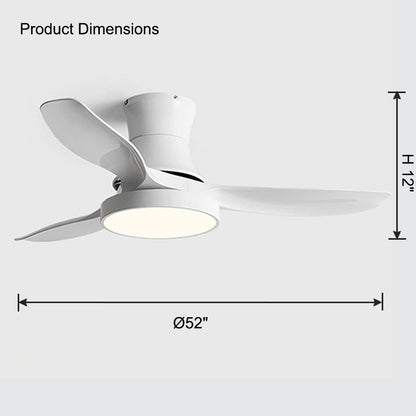 WOMO Flush Mount Ceiling Fan Lamp-WM5128