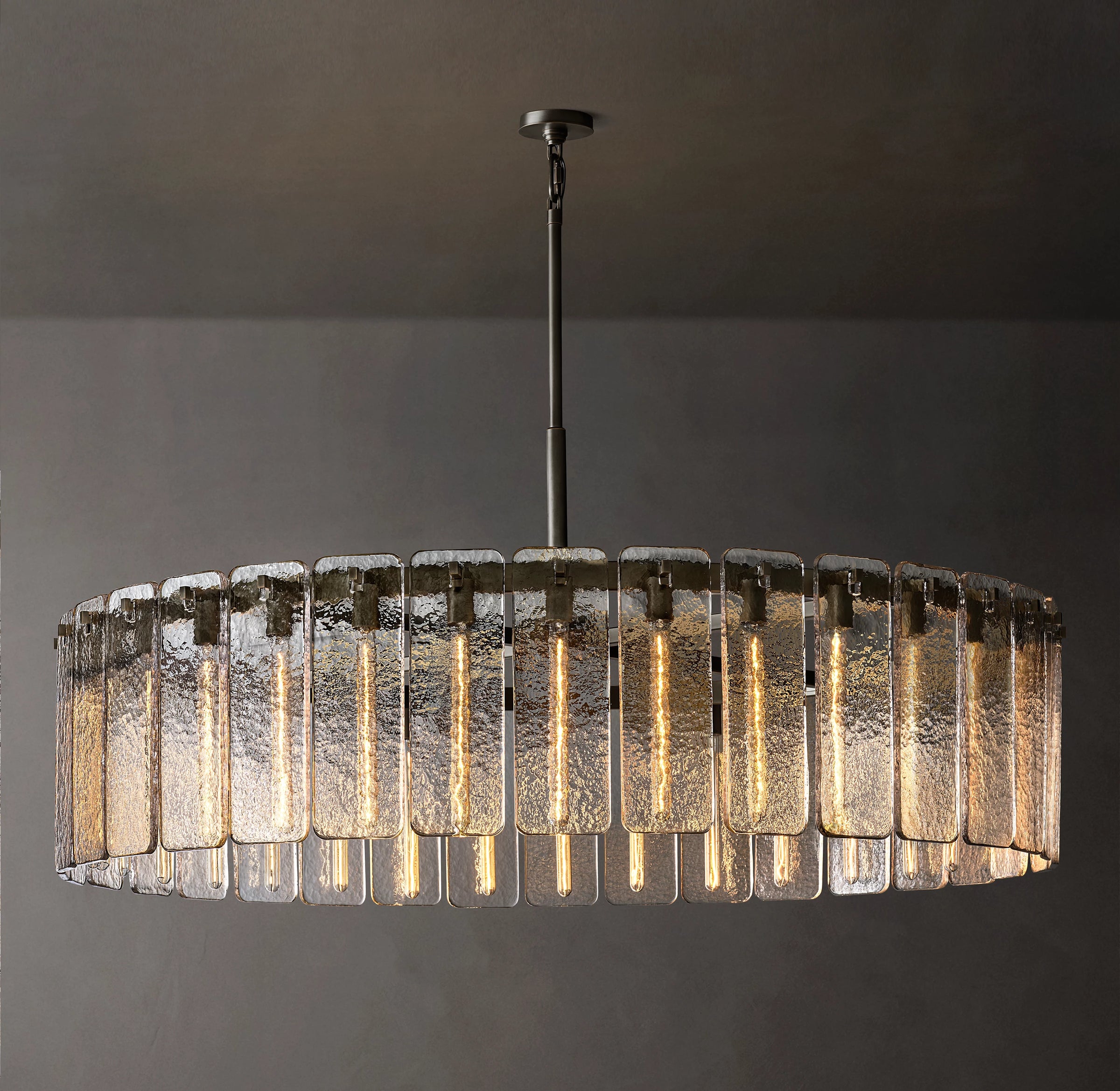 WOMO Textured Glass Round Chandelier - Calamette