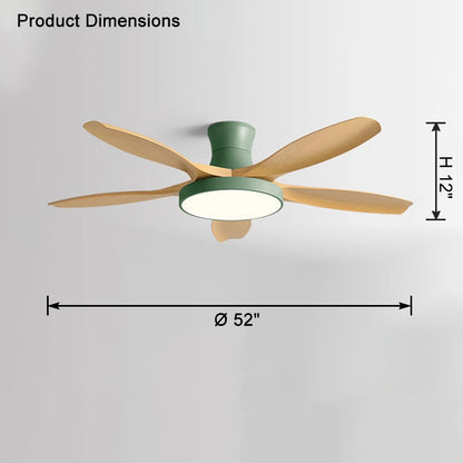 WOMO Scandi Large Flush Mount Ceiling Fan Lamp-WM5130