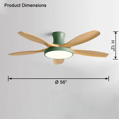 WOMO Scandi Large Flush Mount Ceiling Fan Lamp-WM5130