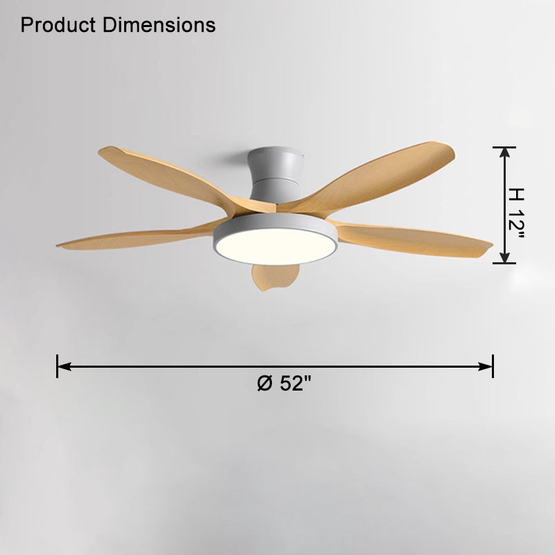 WOMO Scandi Large Flush Mount Ceiling Fan Lamp-WM5130