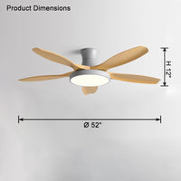 WOMO Scandi Large Flush Mount Ceiling Fan Lamp-WM5130