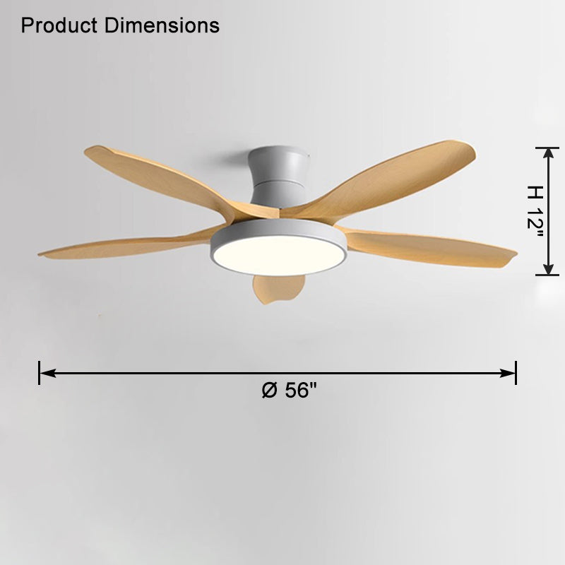 WOMO Scandi Large Flush Mount Ceiling Fan Lamp-WM5130