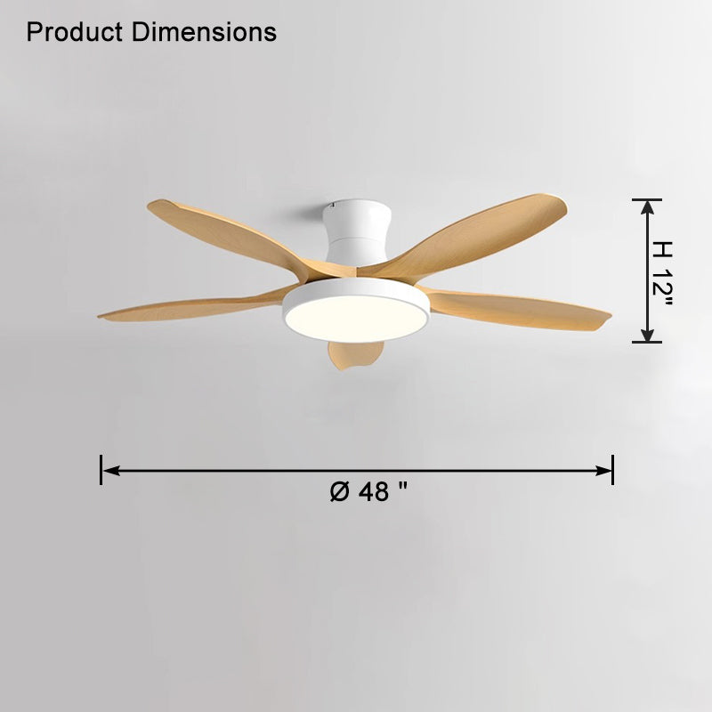 WOMO Scandi Large Flush Mount Ceiling Fan Lamp-WM5130