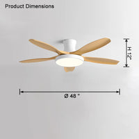 WOMO Scandi Large Flush Mount Ceiling Fan Lamp-WM5130