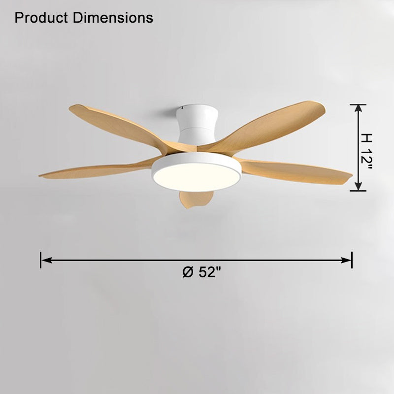 WOMO Scandi Large Flush Mount Ceiling Fan Lamp-WM5130