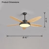 WOMO 5 Blade Modern Ceiling Fan Lamp-WM5131 thumbnail
