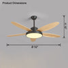 WOMO 5 Blade Modern Ceiling Fan Lamp-WM5131 thumbnail